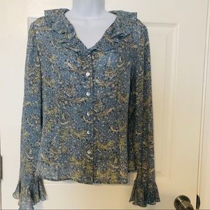 Floral silk top